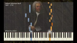 JS Bach - Minuet in G Minor BWV 115 (Christian Petzold) | Piano Synthesia | Library of Music
