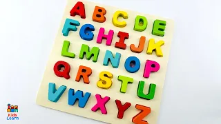 BEST Video to Learn ABC's with Puzzle! Preschool Toddler Learning Toy Wooden Activity #preschool