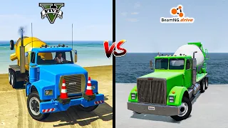 GTA 5 Mixer Truck VS Beamng Mixer Truck - Which is Best ?