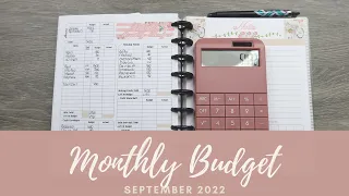 Monthly Budget with Me| September 2022-Monthly Zero-Based Budget| Debt: $0