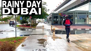 RAINY DAY WALK TO KITE BEACH DUBAI | 4K | Jumeriah