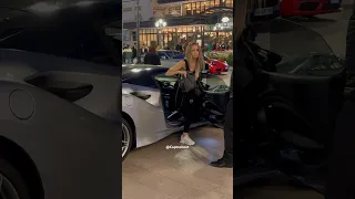 GORGEOUS GIRL ON FERRARI F8 #monaco #luxurylifestyle #supercars #viral #shorts #video #youtubeshorts