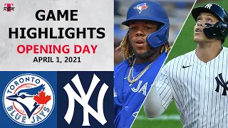 Toronto Blue Jays vs. New York Yankees Highlights | April 1, 2021 (Opening Day)