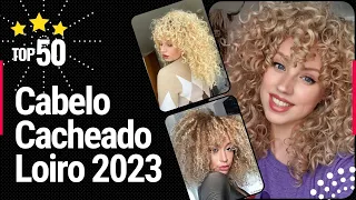 Cabelo Cacheado Loiro 2023 - Veja 50 Modelos de Cabelo Cacheado Loiro