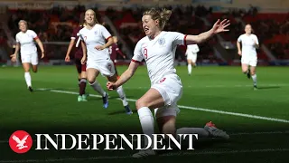 Ellen White becomes England Women’s leading goalscorer with hat-trick against Latvia