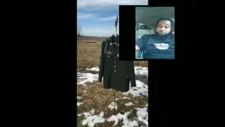 Combat Veteran burns his uniform.