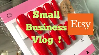 Etsy Studio Vlog / Press On Nail Business Tips and Tricks 🌸