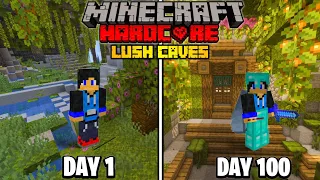 I Survived 100 Days in LUSH Cave Only World in Minecraft Hardcore (Hindi)