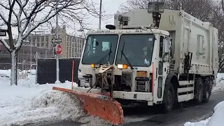 NYC Department Of Sanitation Plowing East 231 Strett In Edenwald, The Bronx, New York City