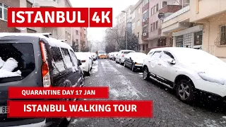 Istanbul Walking Tour,Quarantine Day 17 Jan 2021.Besiktas(4k Ultra HD 60fps) Istanbul Lockdown