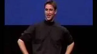 Macworld NY 1999-Noah Wyle imitating Steve Jobs