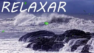 Som de Chuva e Ondas do Mar com Música Relaxante de Fundo   Dormir Bem OUT11