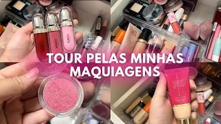 TOUR PELA MINHAS MAQUIAGEMS | ATUALIZADO 2024 *mostrei tudo*