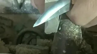 Тест универсального ножа (слойд) по дубу.