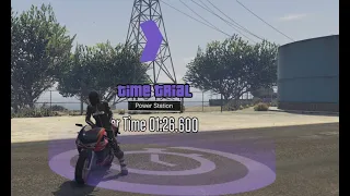 Time Trial Power Station with a stock Bati 801 [ GTA 5 Online ]