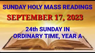 SEPTEMBER 17, 2023 SUNDAY ENGLISH MASS READINGS | 24TH SUNDAY IN ORDINARY TIME, YEAR A