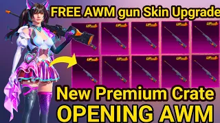 New Premium Crate Opening AWM | Get Free Upgradable AWM Skin | Guaranteed Rewards | PUBGM