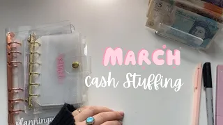 MARCH CASH ENVELOPE STUFFING 🌷 SINKING FUNDS AND CASH ENVELOPES | MONTHLY BUDGET