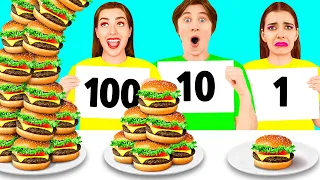 100 Layers of Food Challenge | Crazy Challenge by CRAFTooNS Challenge