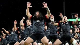 Māori All Blacks perform their haka against Ireland