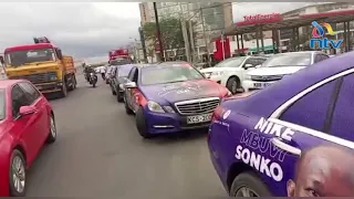 Mike Sonko's fleet en route to Mombasa ahead of his gubernatorial bid launch