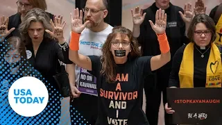 Anti Brett Kavanaugh protestors gather ahead of Senate hearing