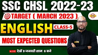SSC CHSL 2022-23 | ENGLISH | MOST EXPECTED QUESTIONS | ENGLISH FOR SSC CHSL BY RAM SIR EXAMPUR
