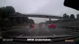 BMW UNDERTAKE IN HEAVY RAIN