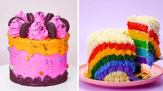 Most Beautiful Colorful Cake Decorating Recipes | Easy Buttercream Cake Tutorials Compilation