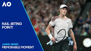 Jannik Sinner Wins Epic Point with Huge Forehand | Australian Open 2024