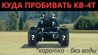 КУДА ПРОБИВАТЬ КВ-4Т? ЗОНЫ ПРОБИТИЯ КВ4Т