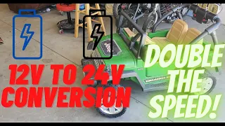 How to: Convert Power Wheels from 12V to 24V!