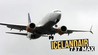 Icelandair Boeing 737 MAX 8 Landing at Gatwick Airport (LGW/EGKK)