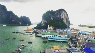 Koh Panyee Muslim Fishing Village, Phang Nga, Thailand, 4K 🇹🇭