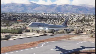 Enjoy the beautiful view of the plane when it lands at the airport eps 0306