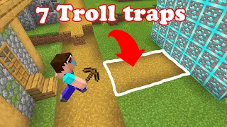 7 BEST Traps to REVENGE TROLL your FRIEND in Minecraft