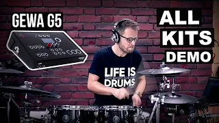 Gewa G5 Pro electronic drumkit Playing all kits sound demo