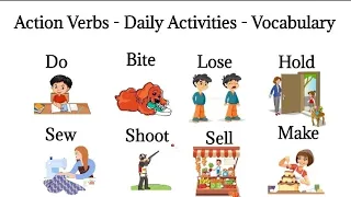 Daily Use Action Verbs | Daily Activities Verbs | #actionverbs