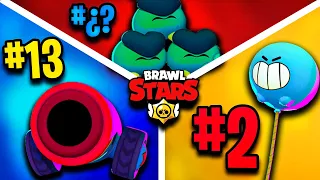 LOS 15 OBJETOS *DEFINITIVOS* MAS EXTRAÑOS QUE USAN LOS BRAWLERS PARA COMBATIR EN BRAWL STARS