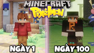 Mình Sinh Tồn 100 Ngày Ở Thế Giới PIXELMON Trong Minecraft !!