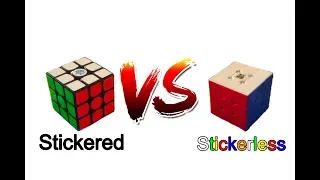 Stickerless vs Stickered cubes