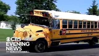 1 child killed, 23 others hurt in school bus crash