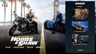 Fast & Furious Presents Hobbs & Shaw (2019) Blu-ray™ Disc | Main Menu | Menu Walkthrough