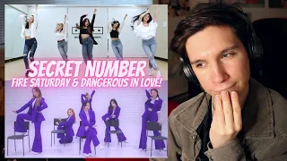 DANCER REACTS TO SECRET NUMBER "Fire Saturday" Dance Practice & Dangerous in Love (Performance ver.)