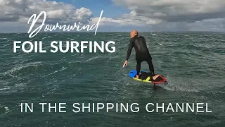 Downwind Foil Surfing In the Shipping Channel | ART999