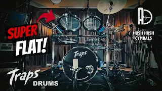 FUNKY Traps Drums A-500 FLAT drumkit & Agean Hush Hush cymbals