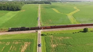 NKP 765 - Wabash Cannonball Chase (Drone Video)