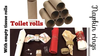 Tissue rolls hacks | Napkin rings| for party | Make beautiful napkin ring out of toilet roll #1