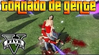 GTA V Online - FERIA DE NEXXUZ - TORNADO DE PERSONAS LOOOL!! - NexxuzHD