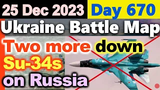 Day 670[Ukraine War Map] Russia lost TWO MORE Su-34 jets / Rus son assault with no SPG support